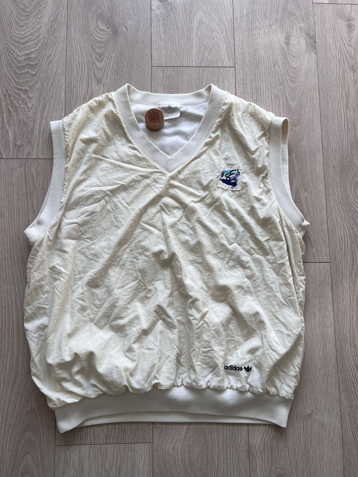 Adidas × Vintage Vintage Adidas 80s Stefan Edburg Tennis Vest Windbreaker Size US XL / EU 56 / 4 - 3 Thumbnail