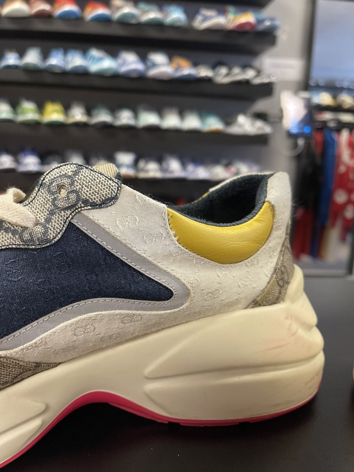 Gucci Size 10.5G/11US - Gucci GG Rhyton White/Yellow/Brown Men's Size US 11 / EU 44 - 7 Thumbnail