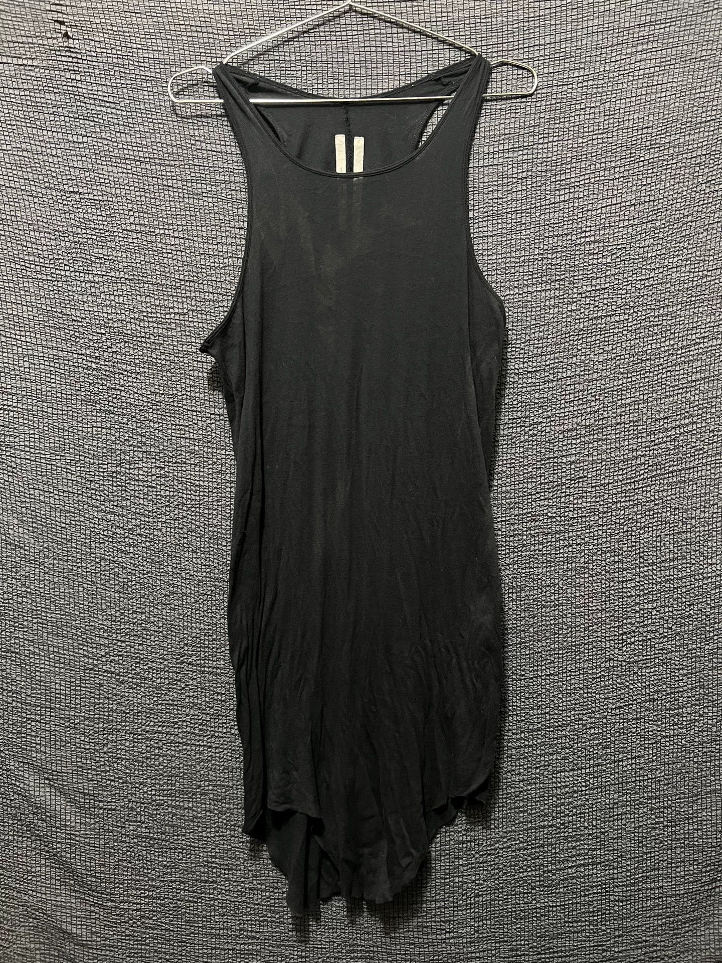 Rick Owens Rick Owens Black Tank Top with Curved Hem Size US L / EU 52-54 / 3 - 1 Thumbnail