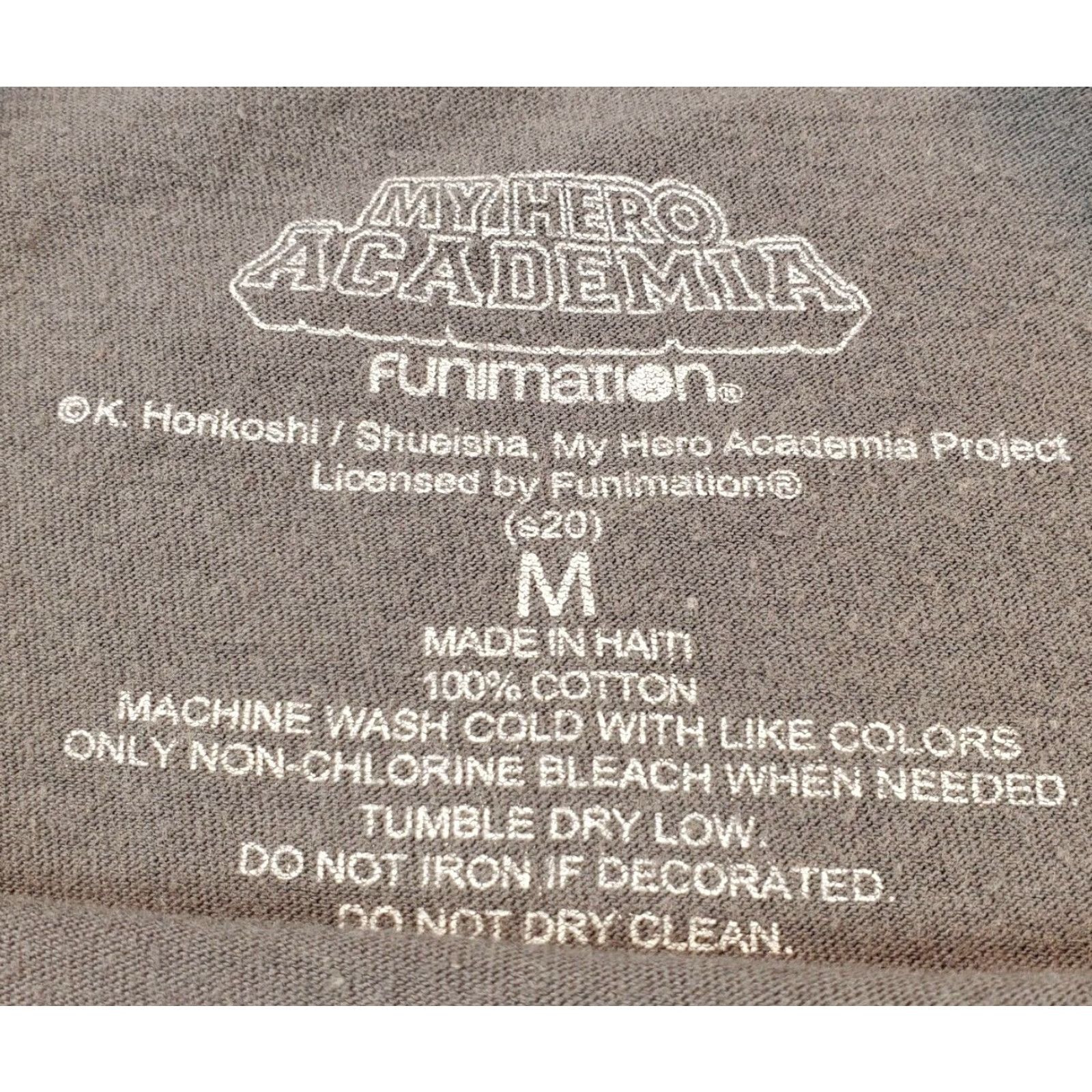 J Brand My Hero Academia Shirt Adult M Funimation Brand Gray Short Sleeve Anime Cotton T-Shirt Mens Graphic Tee Size US M / EU 48-50 / 2 - 7 Thumbnail