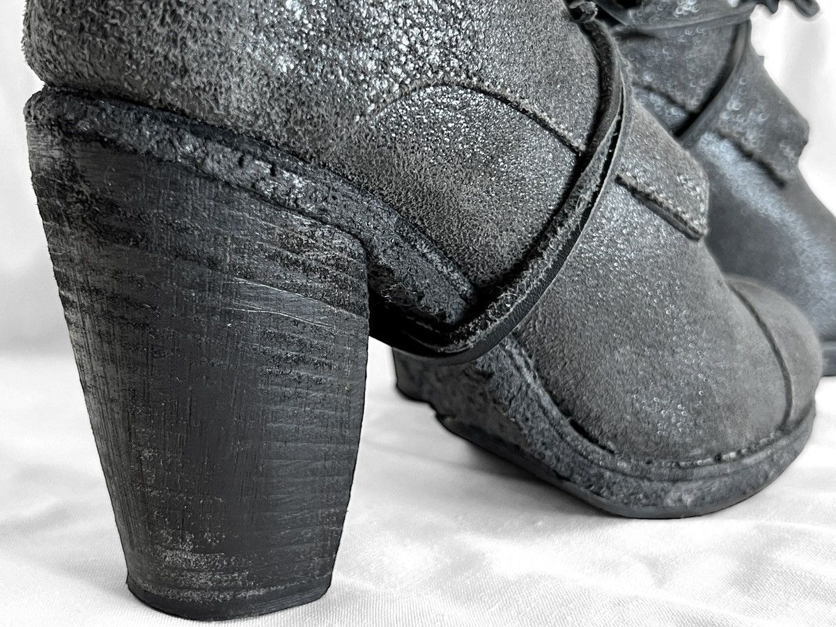 10sei0otto Stunning Artisanal 10sei0otto Anthracite Horse Leather Boots Size US 8 / IT 38 - 7 Thumbnail