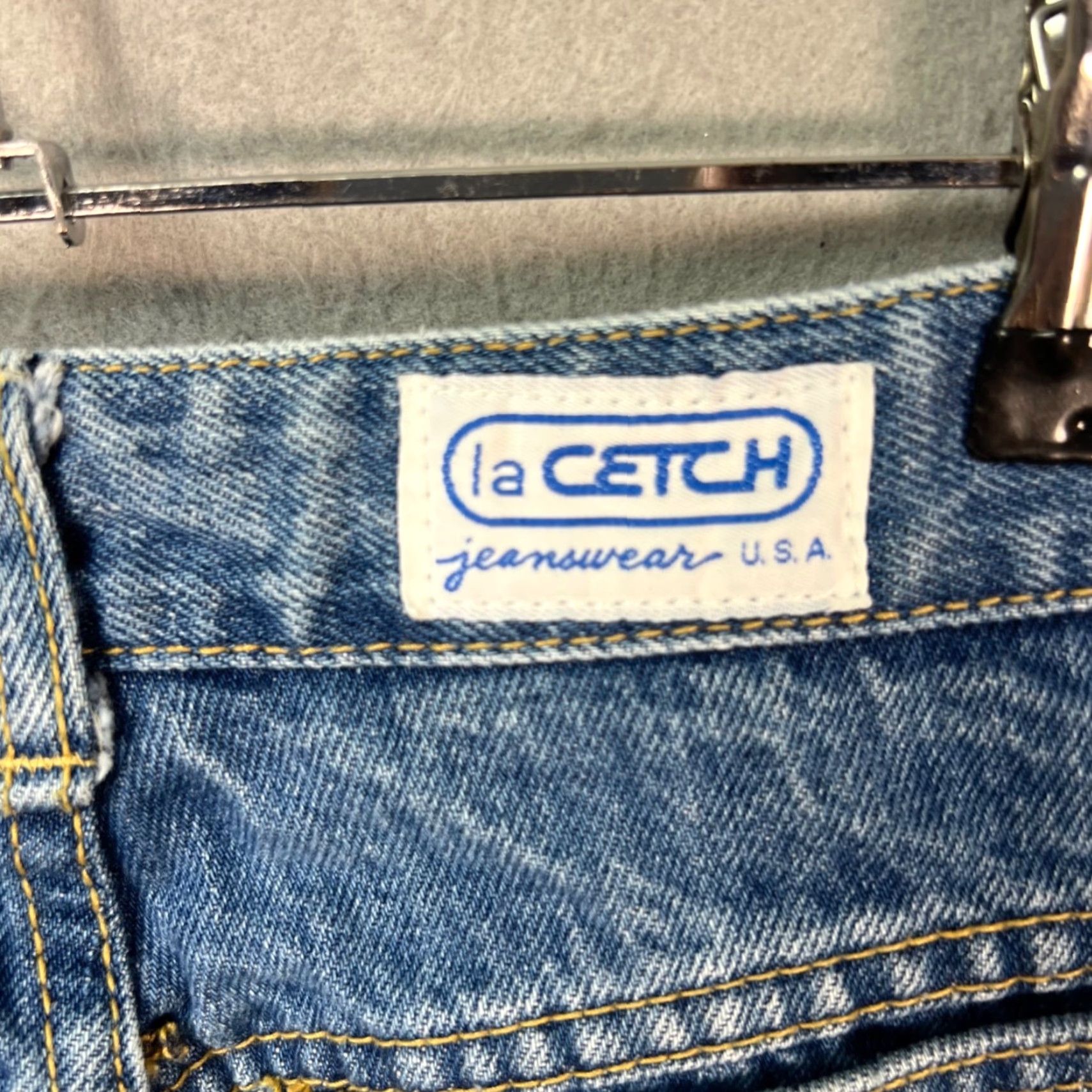 Vintage VINTAGE LaCetch Womens Jeans 13 High-Waisted Studded Denim Cotton Made In USA Size 34" / US 12 / IT 48 - 3 Thumbnail