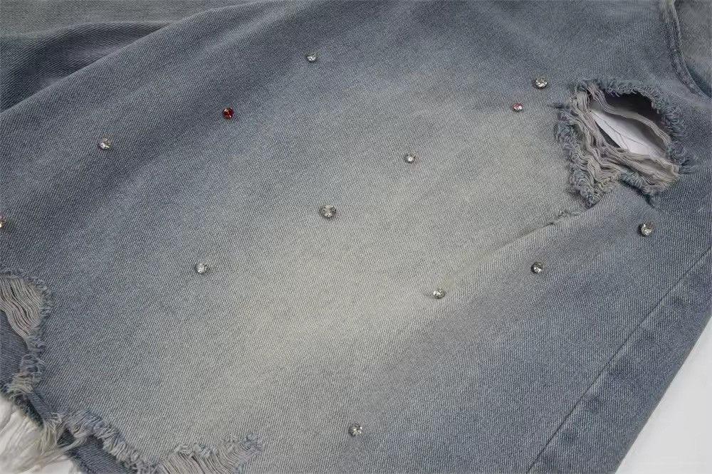 Jean High Street Ripped Short Jeans Size US 33 - 9 Thumbnail