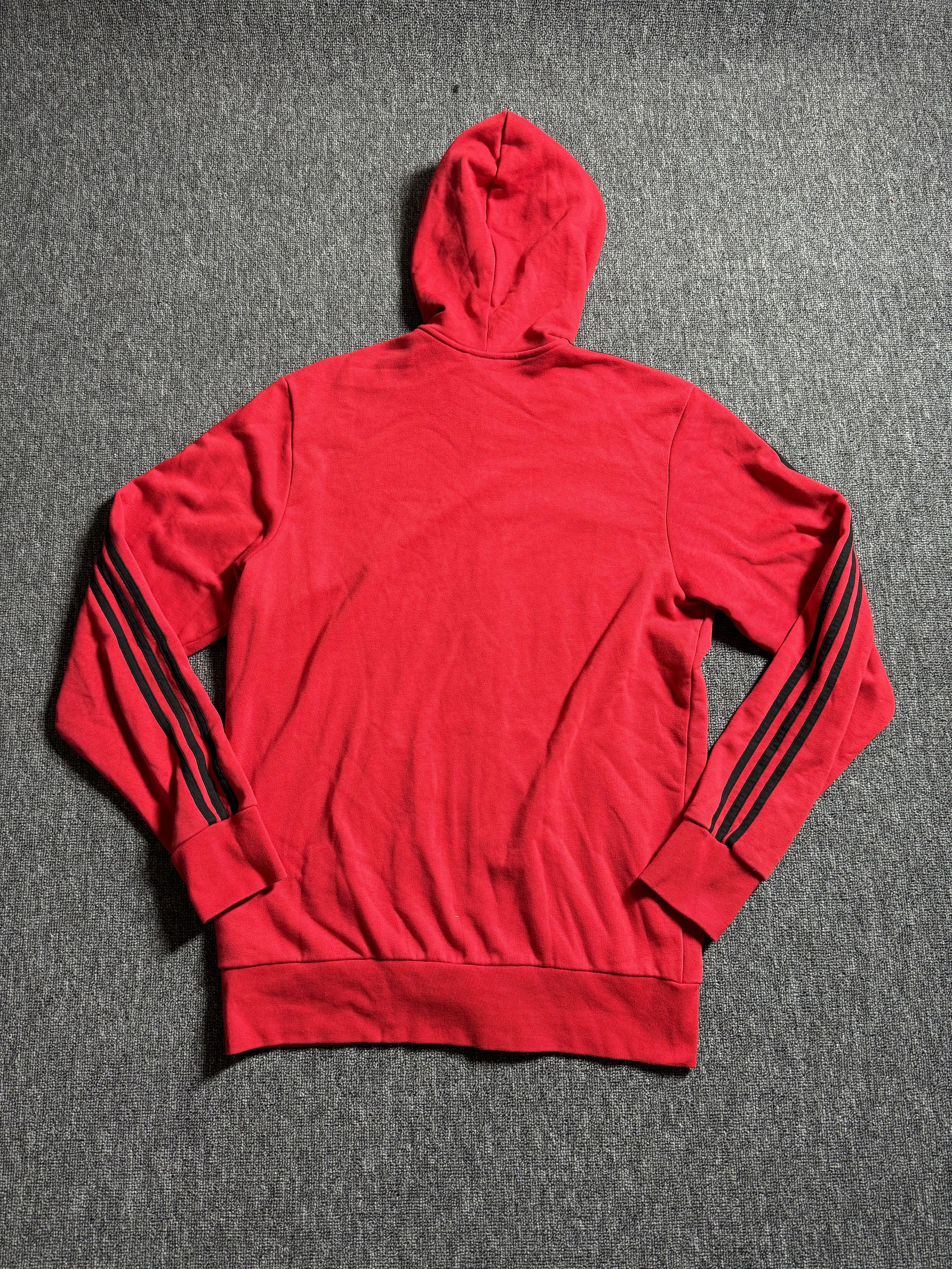 Adidas Adidas Manchester United Hoodie Red Full Zip 3 Stripes Size US L / EU 52-54 / 3 - 4 Thumbnail