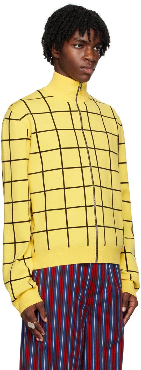 Marni o1y0225 Checked Cardigan in Yellow/Black Size US S / EU 44-46 / 1 - 2 Thumbnail