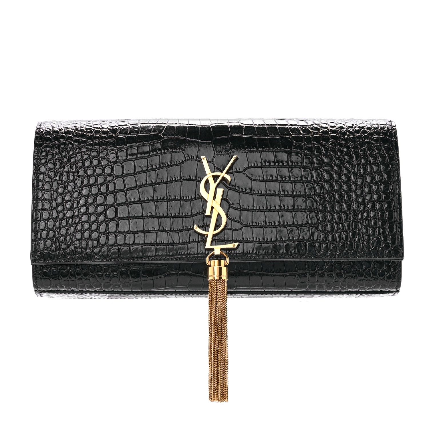 Saint Laurent Paris o1s1wg110125 326080 Size: OS / Kate Tassel Clutch in Black Size ONE SIZE - 2 Thumbnail