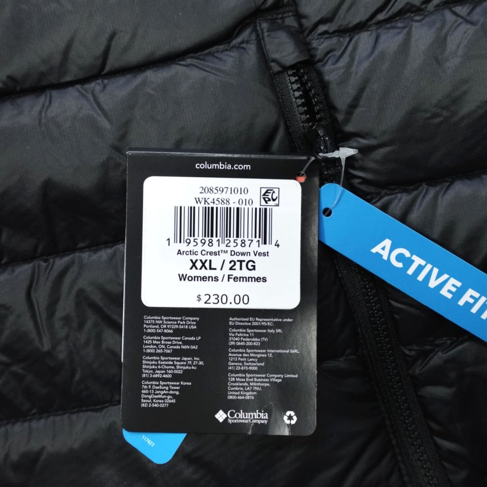 Vintage Columbia Down VEST Jacket Women's 2XL Omni-Heat PACKABLE Black Size XXL / US 16-18 / IT 52-54 - 4 Thumbnail