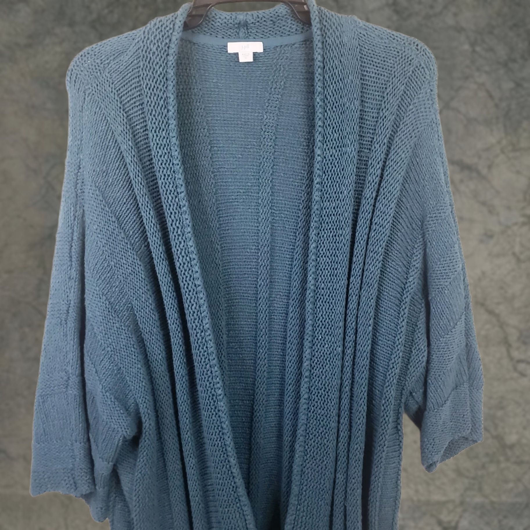 J. Jill J. Jill Cardigan Sweat er Open Front No Buttons XL Women Green Casual Business Party/Cocktail Knit Chunky-W vs? Size XL / US 12-14 / IT 48-50 - 1 Thumbnail