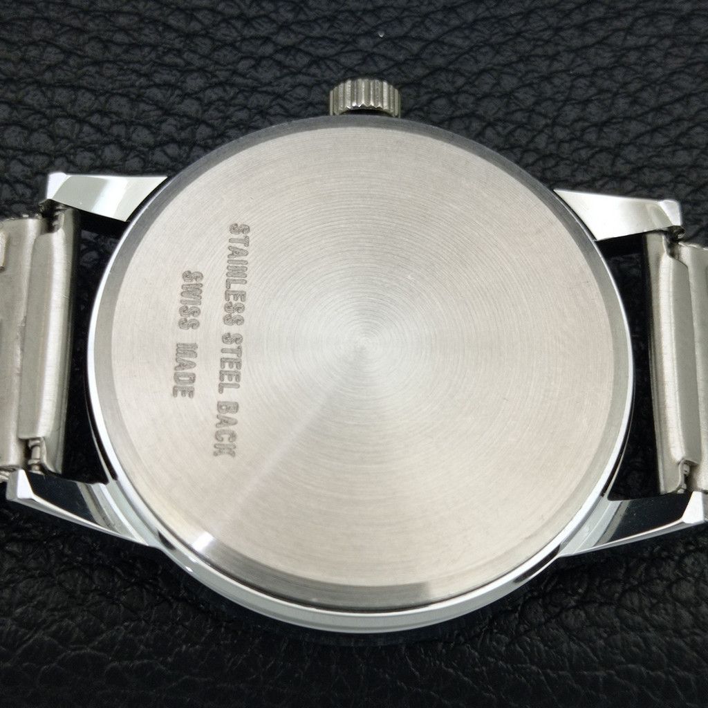 Other VINTAGE MONTINE HAND-WINDING SWISS MENS SILVER WATCH a444165 Size 38 - 8 Thumbnail