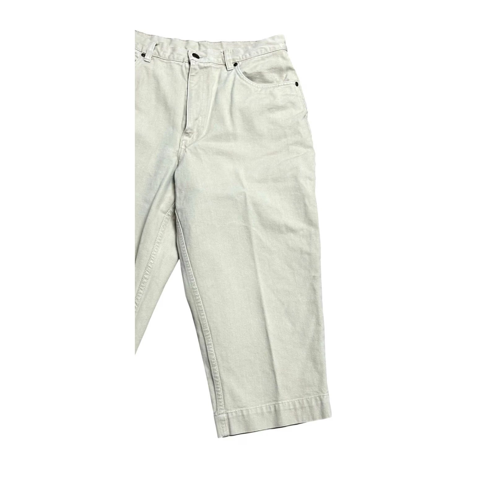 Vintage VINTAGE L.L. Bean Women's Brown Khaki Capri Pants 16P Petites 90s Hong Kong High Waist Straight Leg Pants Women Brown Size 38" / US 16 / IT 52 - 3 Thumbnail