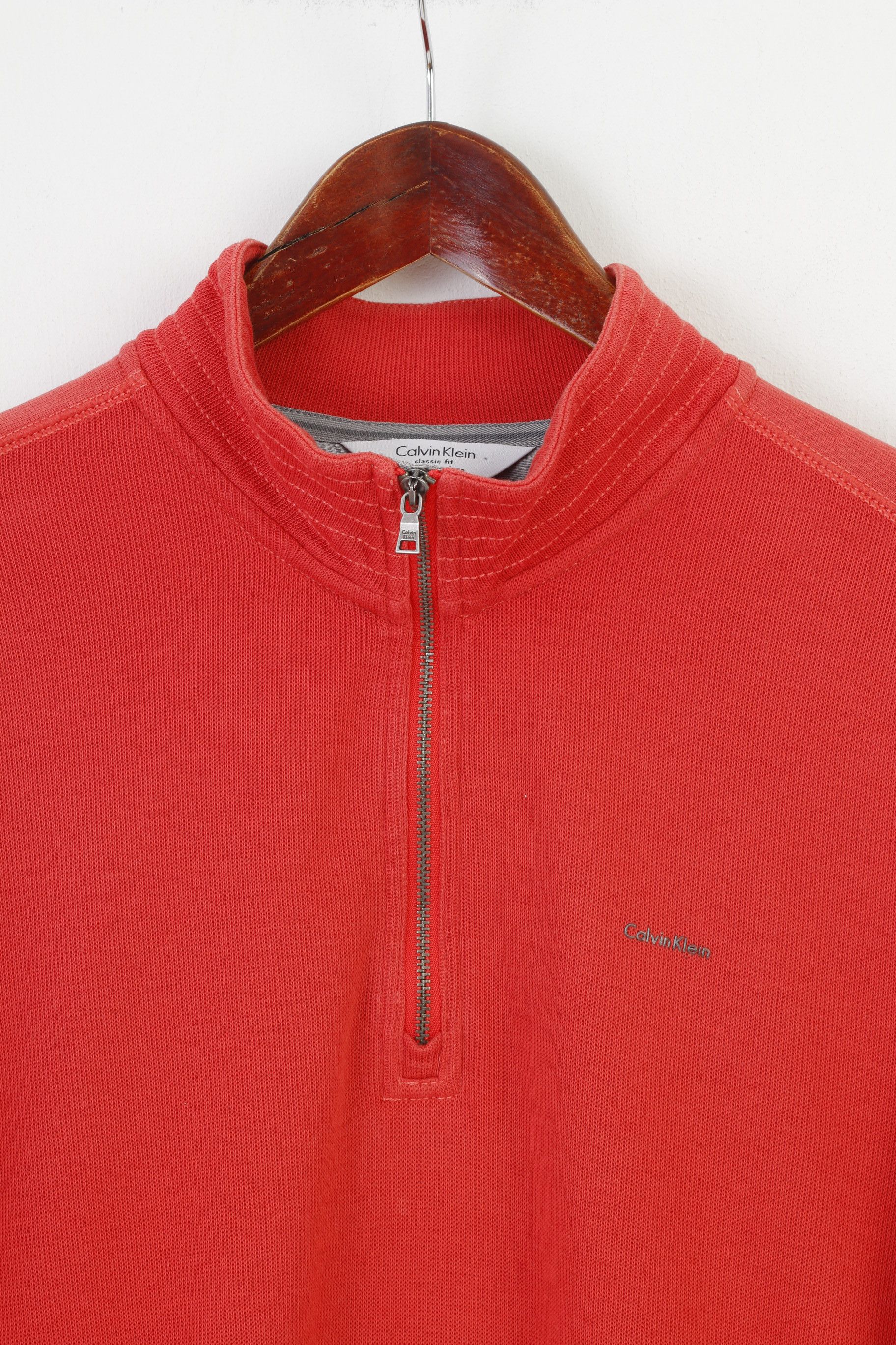 Calvin Klein Calvin Klein Men L Jumper Red Collar 10485 Size US L / EU 52-54 / 3 - 3 Thumbnail