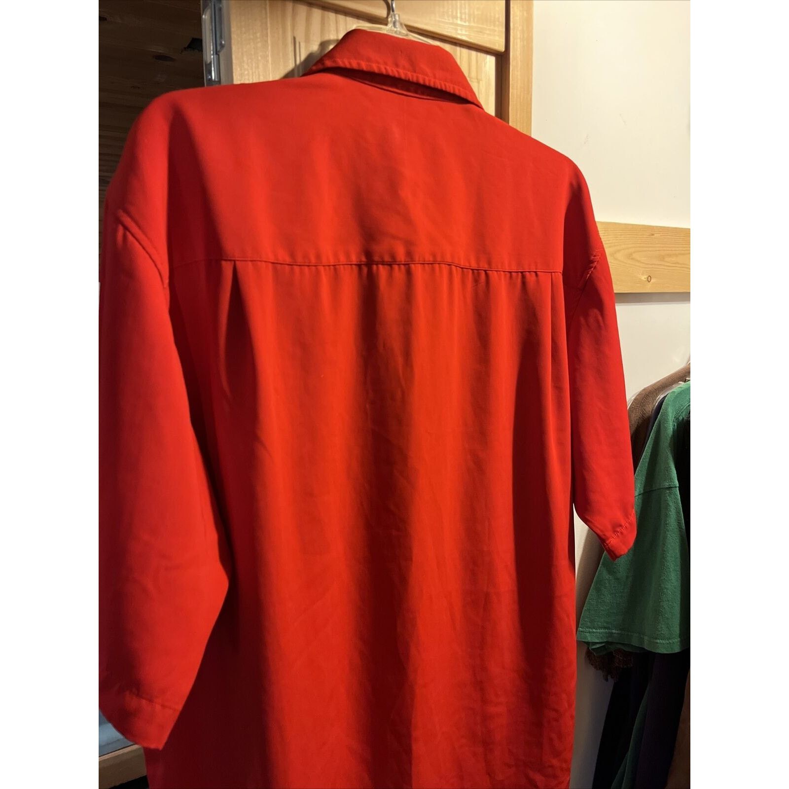 Other Daniel Ellisa Men's M Red Stripe SS Polyester Bowling Shirt Size US M / EU 48-50 / 2 - 13 Thumbnail