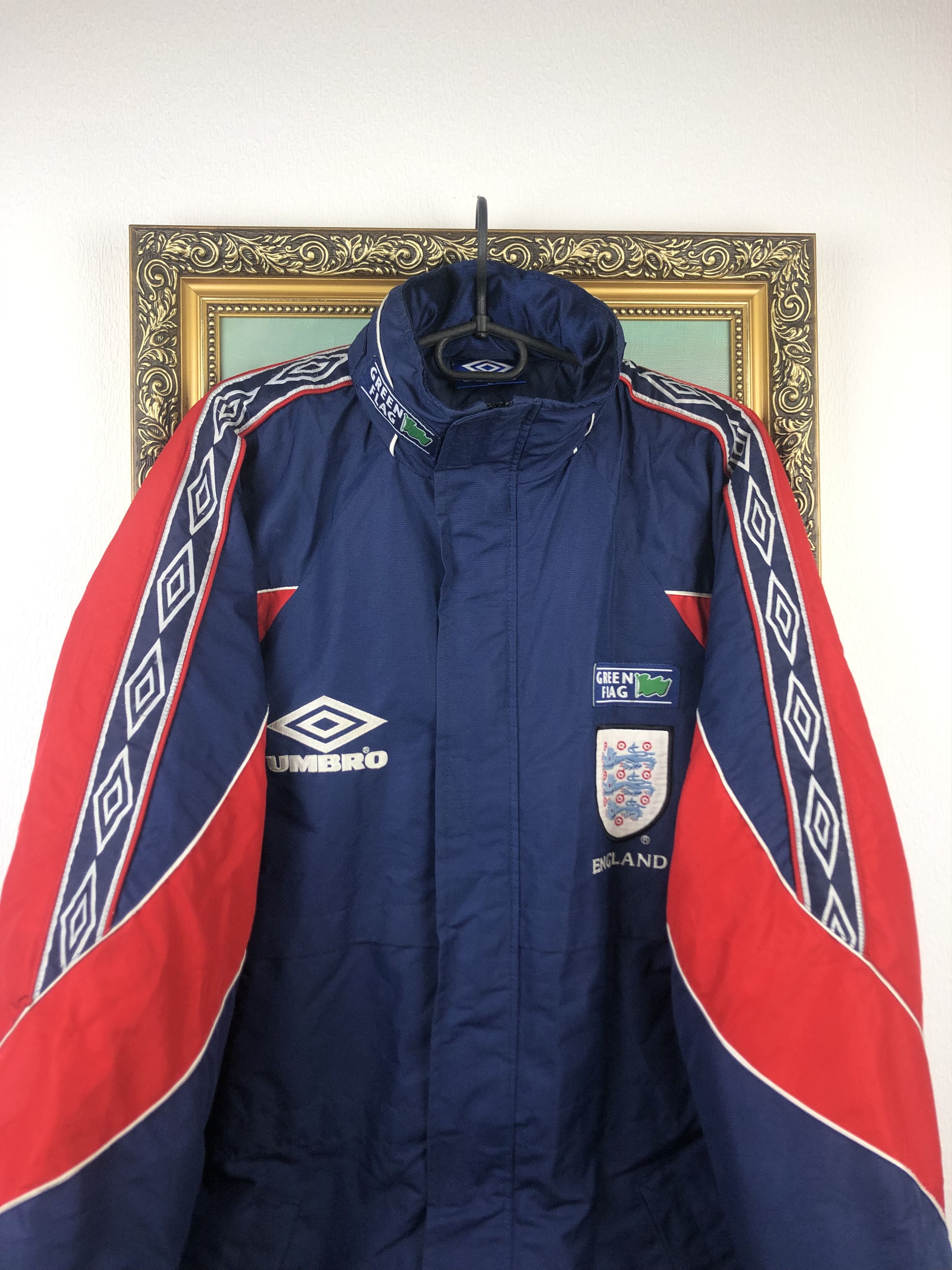 Green Flag Retro England Jacket VTG UMBRO England 1997-99 Jacket
