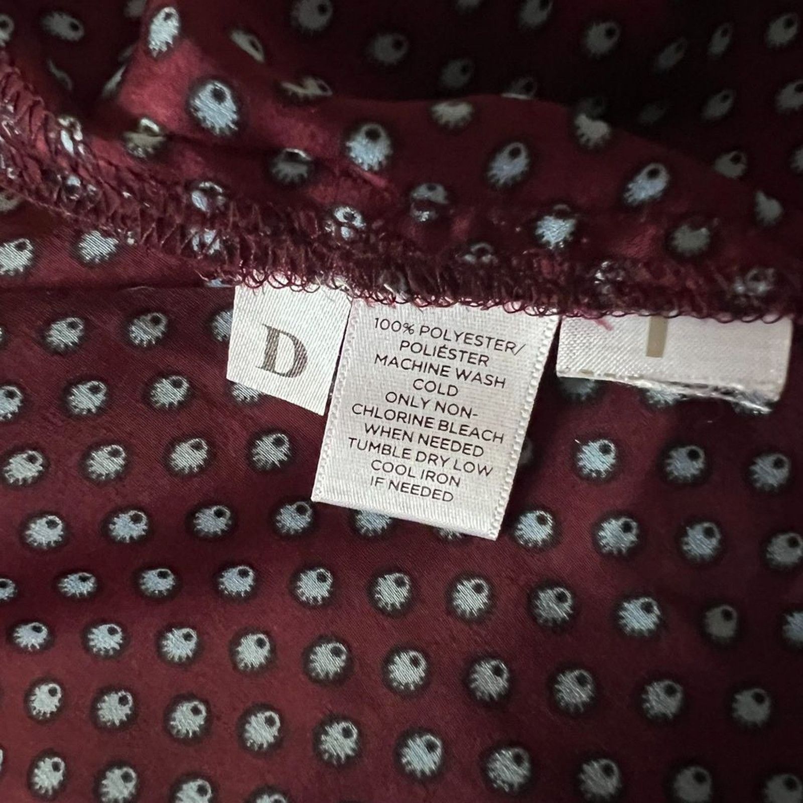 Ann Taylor Ann Taylor Loft Burgandy Printed Shift Dress, M Size M / US 6-8 / IT 42-44 - 5 Thumbnail