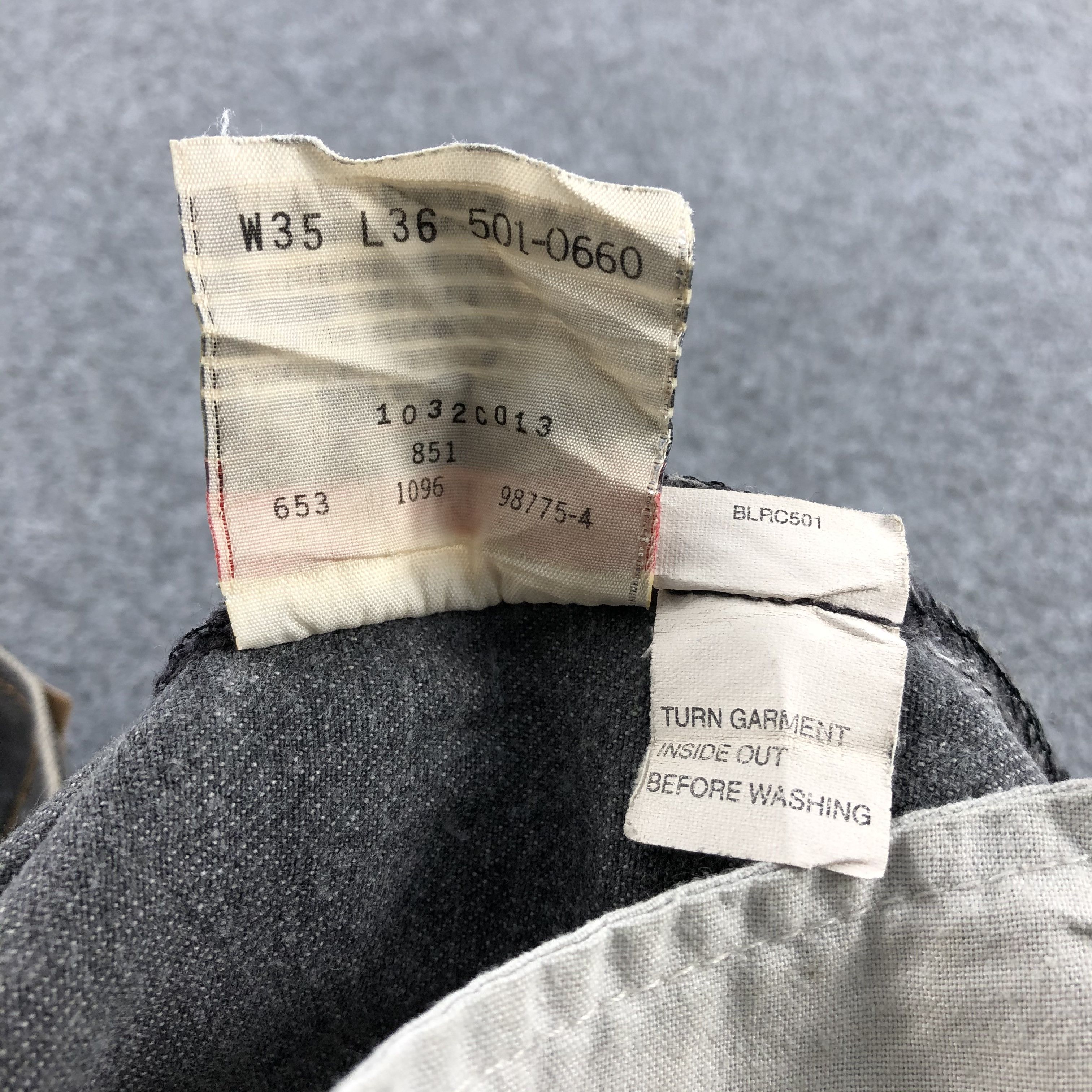 Levi's Vintage 90s Levis 501 Faded Black Jeans-JM1664 Size US 36 / EU 52 - 11 Thumbnail