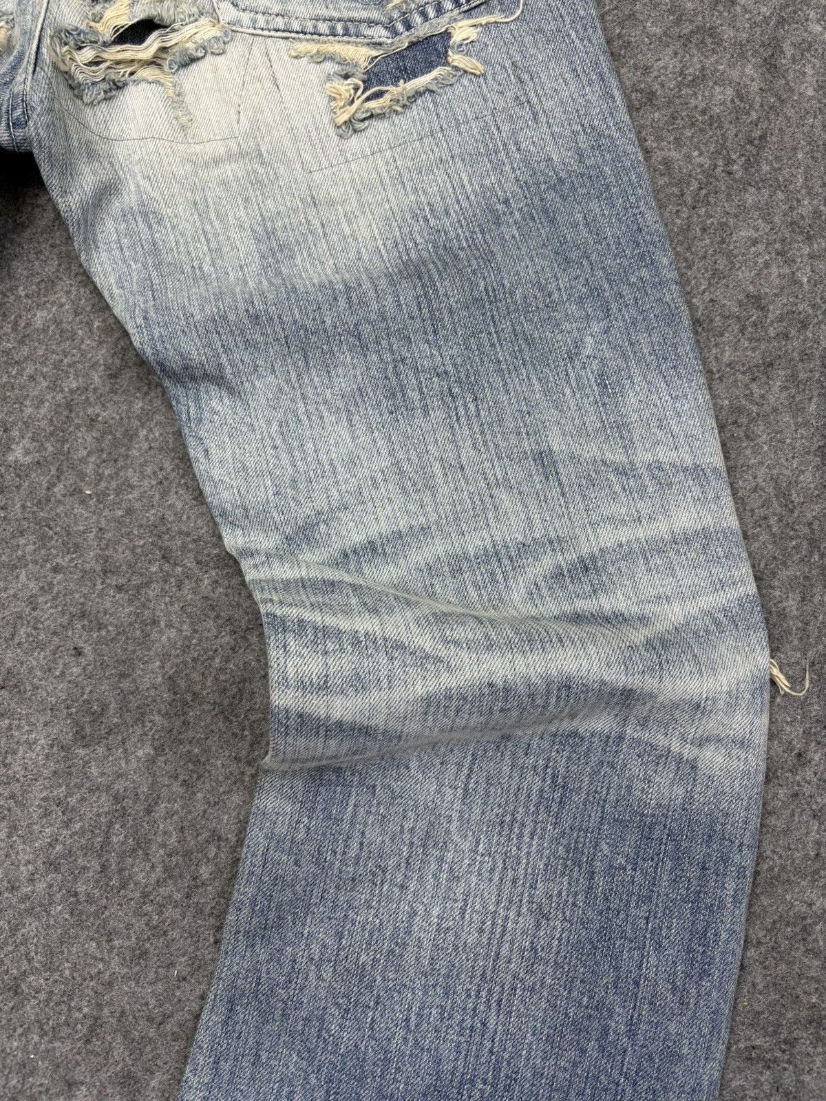 Japanese Brand 💥Denim Art💥Ego Tripping Heavy Distressed Denim F758 Size US 30 / EU 46 - 13 Thumbnail