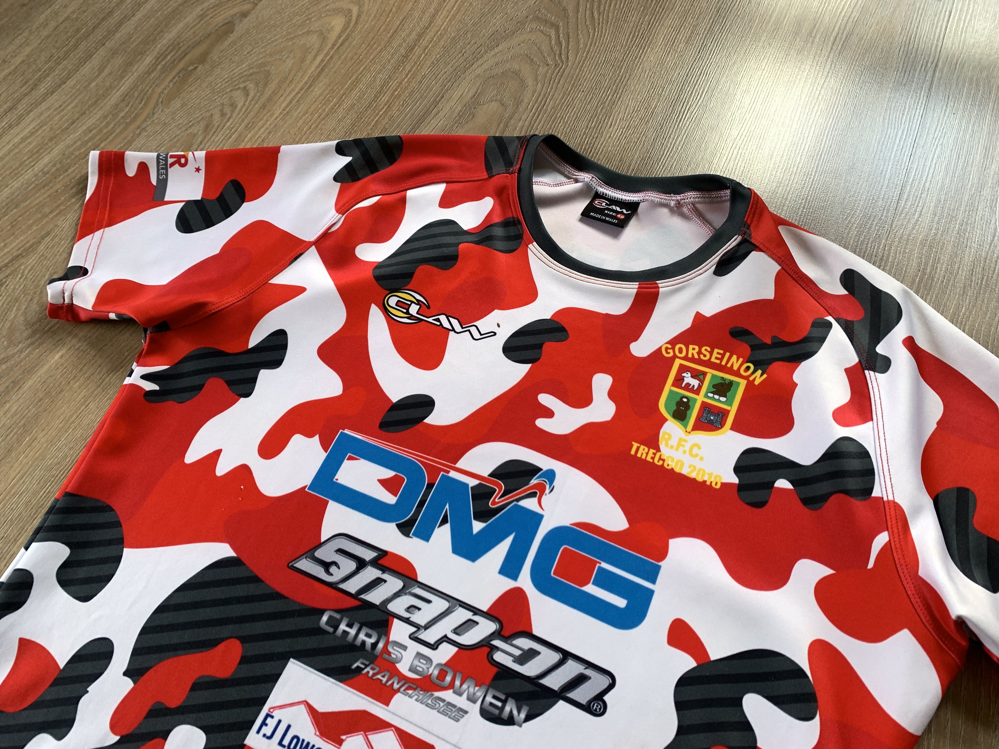Sports Specialties Claw 40 Gorseinon R.F.C. Rugby Shirt 7 Bazza Size US M / EU 48-50 / 2 - 4 Thumbnail
