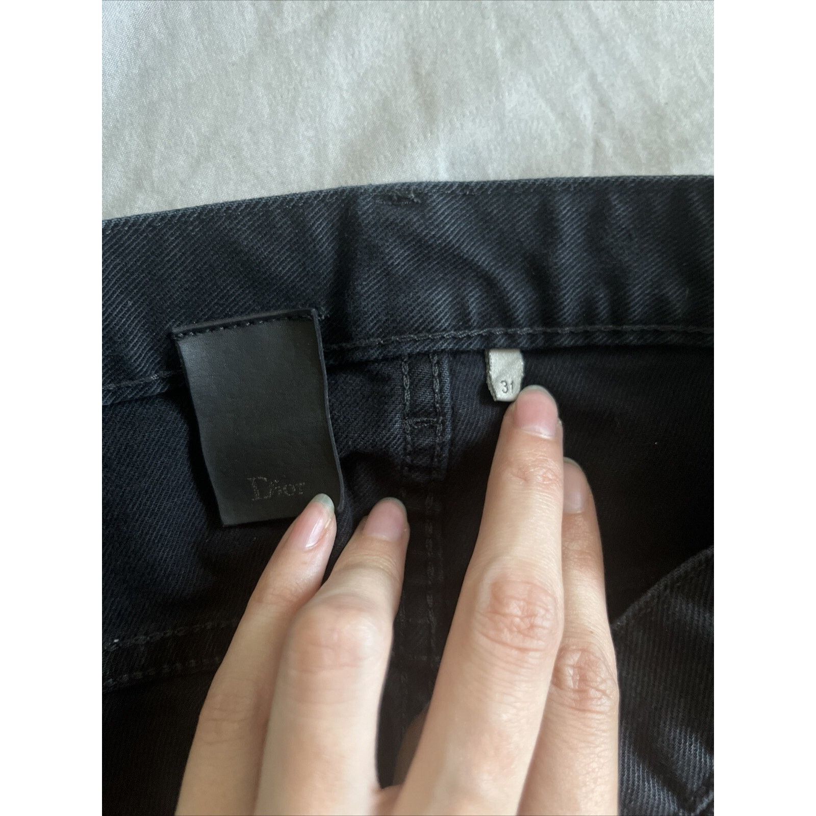 Dior Dior Black & Silver Distressed Jeans Size 31 Size US 31 - 13 Thumbnail