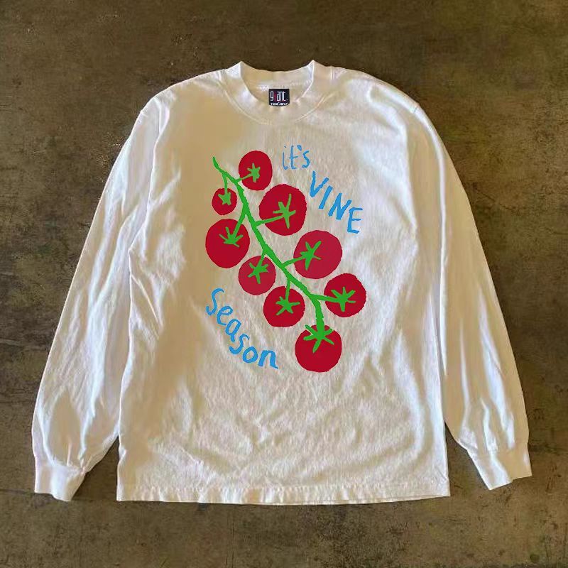 Other Tomato season print white retro long sleeve t-shirt Size US M / EU 48-50 / 2 - 1 Thumbnail