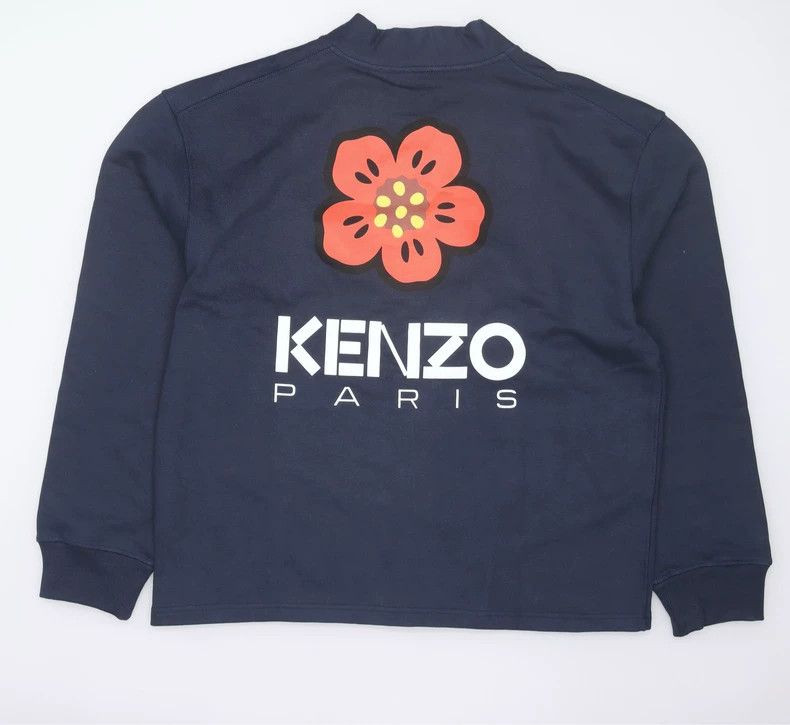 Kenzo KENZO Back flower letter print V-neck single row knit swea Size US XXL / EU 58 / 5 - 4 Thumbnail