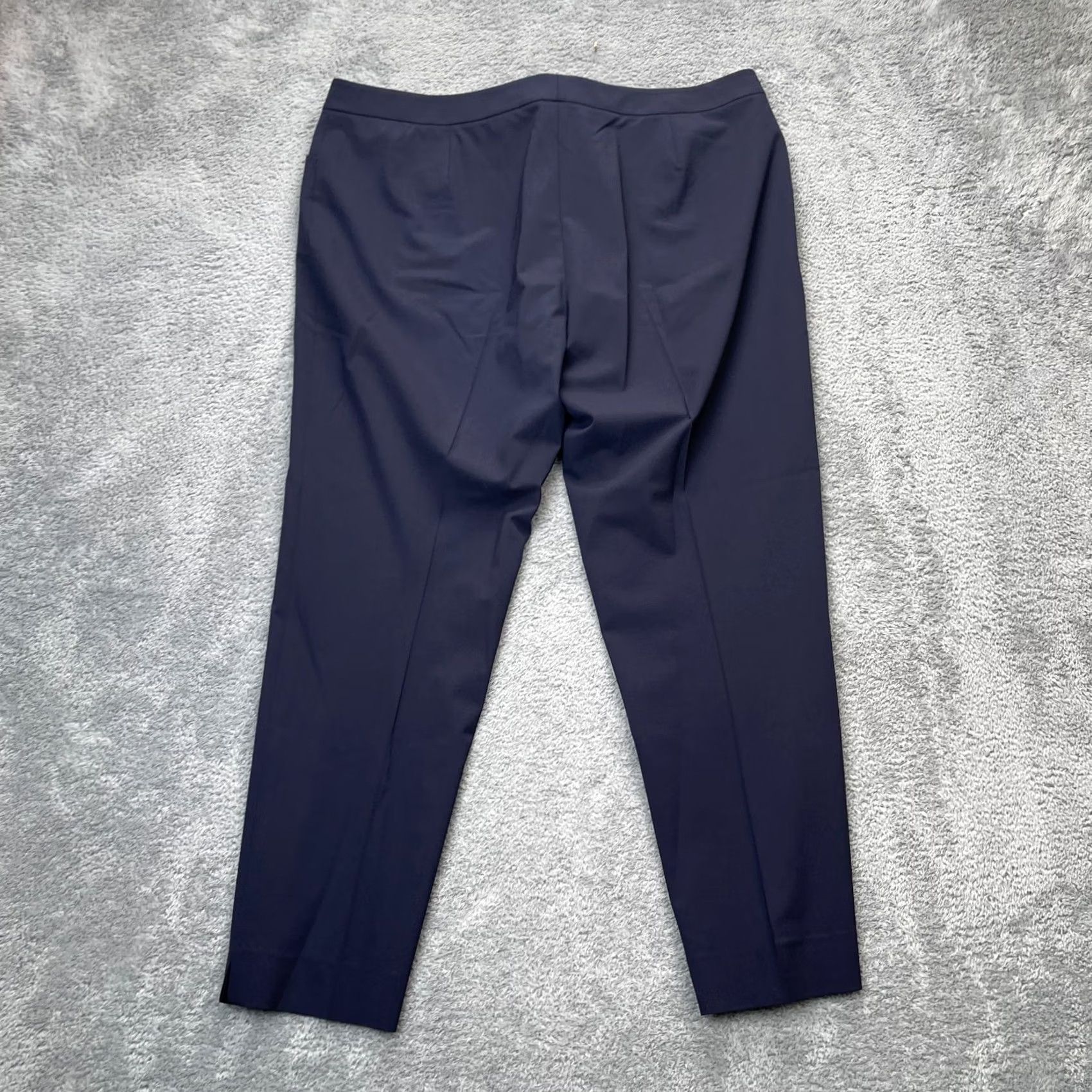 Vintage Lafayette 148 New York Pants Womens 18 Blue Irving Tapered Leg Virgin Wool Blend Dress Pants Womens Regular 42 Blue Casual Formal Size 28" / US 6 / IT 42 - 2 Thumbnail