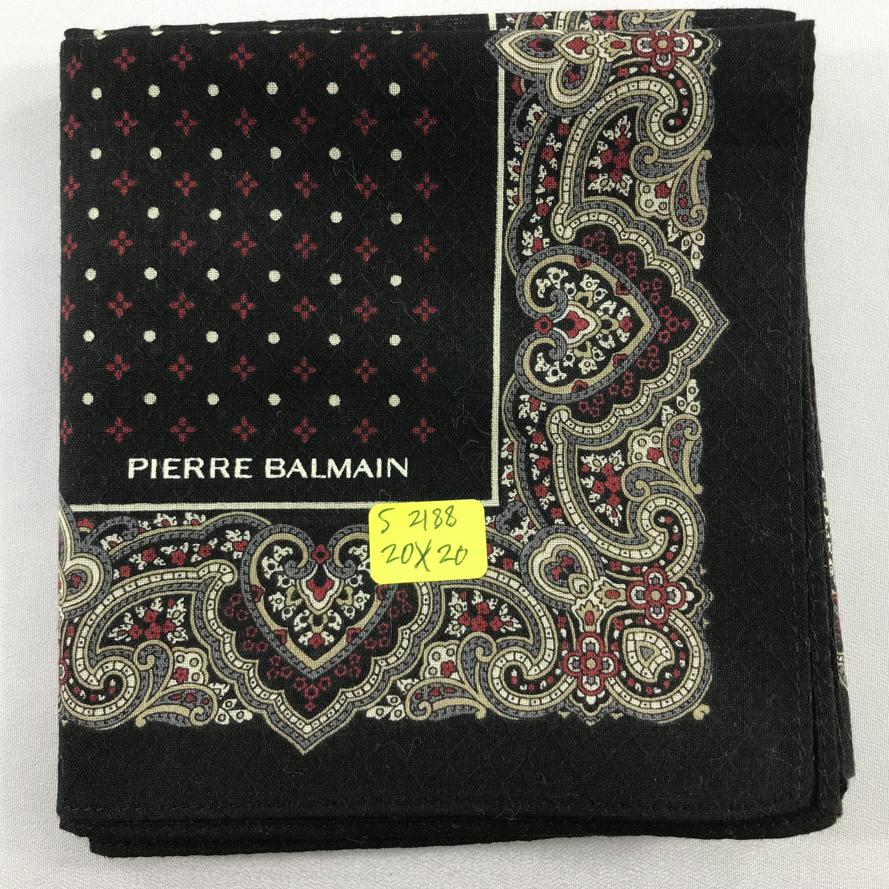 Pierre Balmain × Vintage Pierre Balmain Bandana / Handkerchief / Neckerchief - S2188 Size ONE SIZE - 5 Thumbnail
