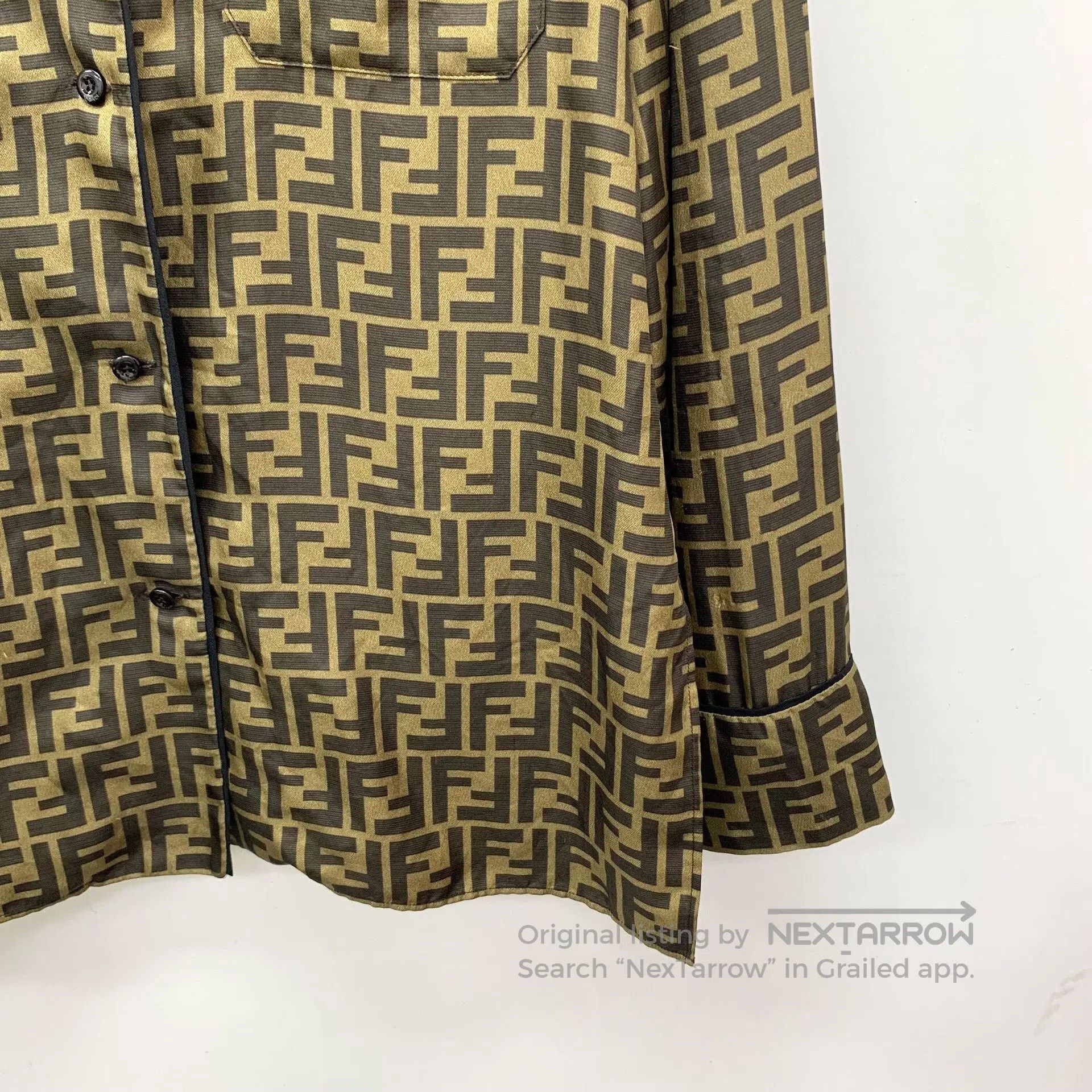 Fendi Fendi Double F Logo Silk Shirt. Size US XXS / EU 40 - 4 Thumbnail