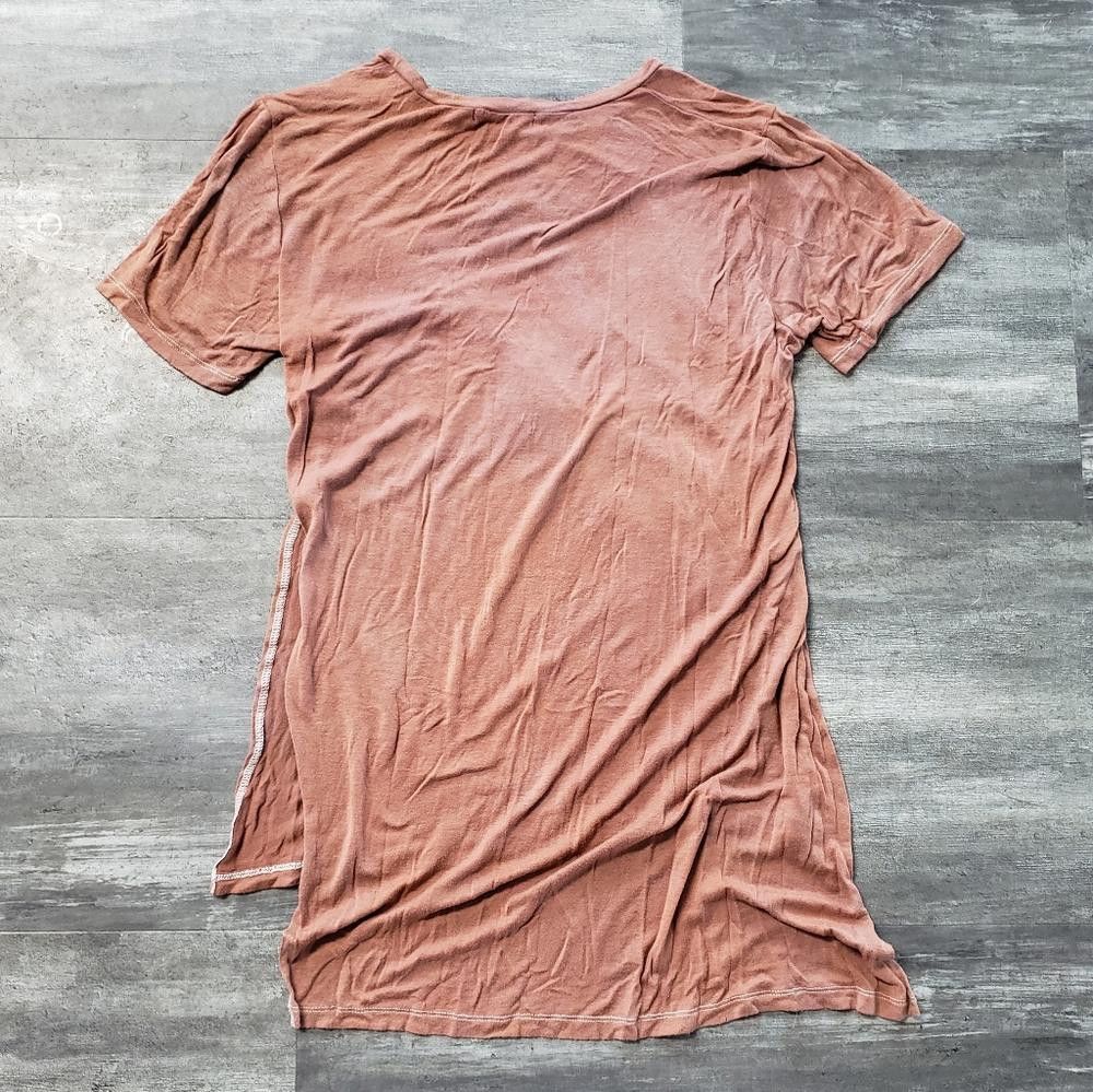 Designer Chocolate Melville High Low Short Sleeve Size ONE SIZE - 2 Thumbnail