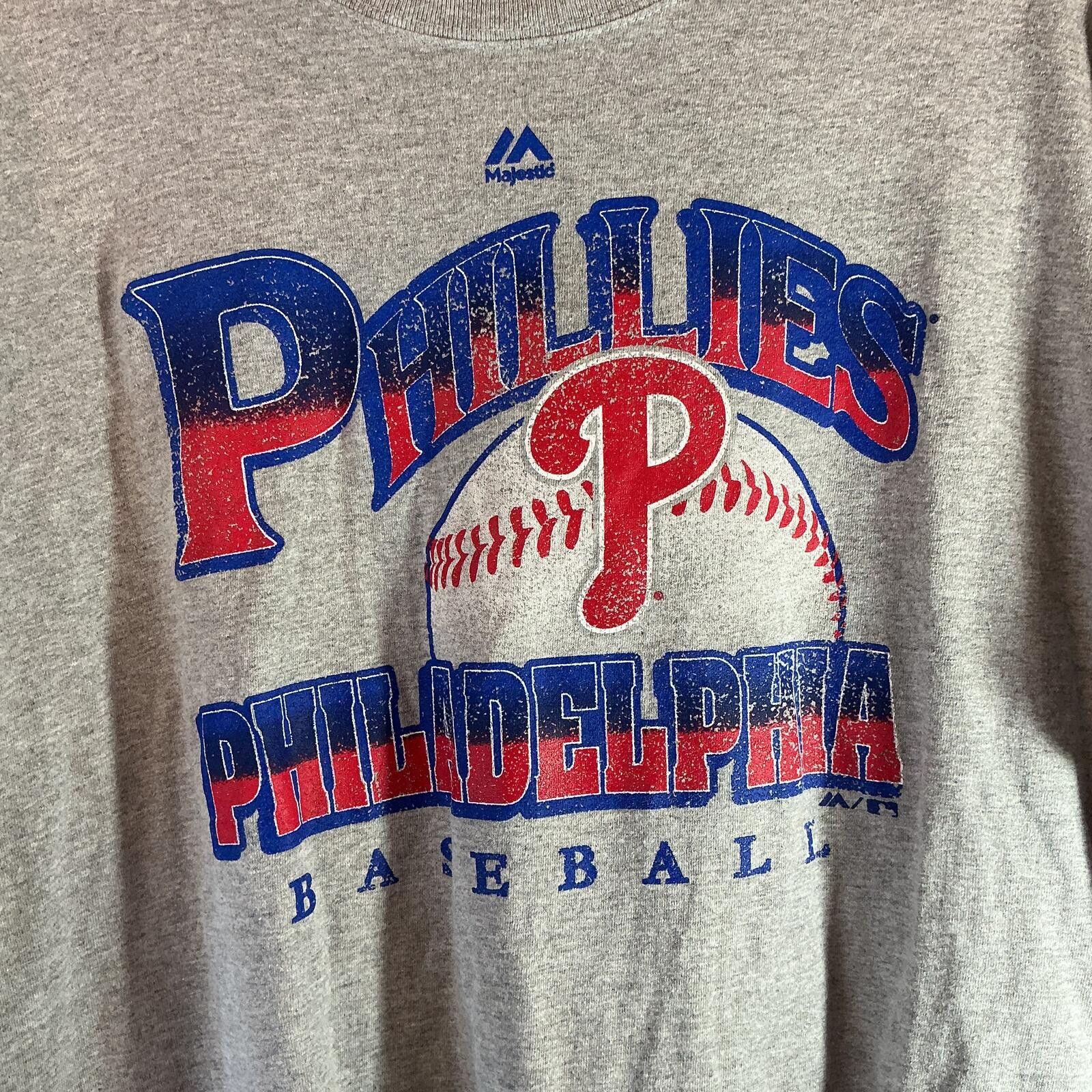 Majestic Majestic Philadelphia Phillies Baseball Tee Gray XL 2022 Size US XL / EU 56 / 4 - 2 Thumbnail