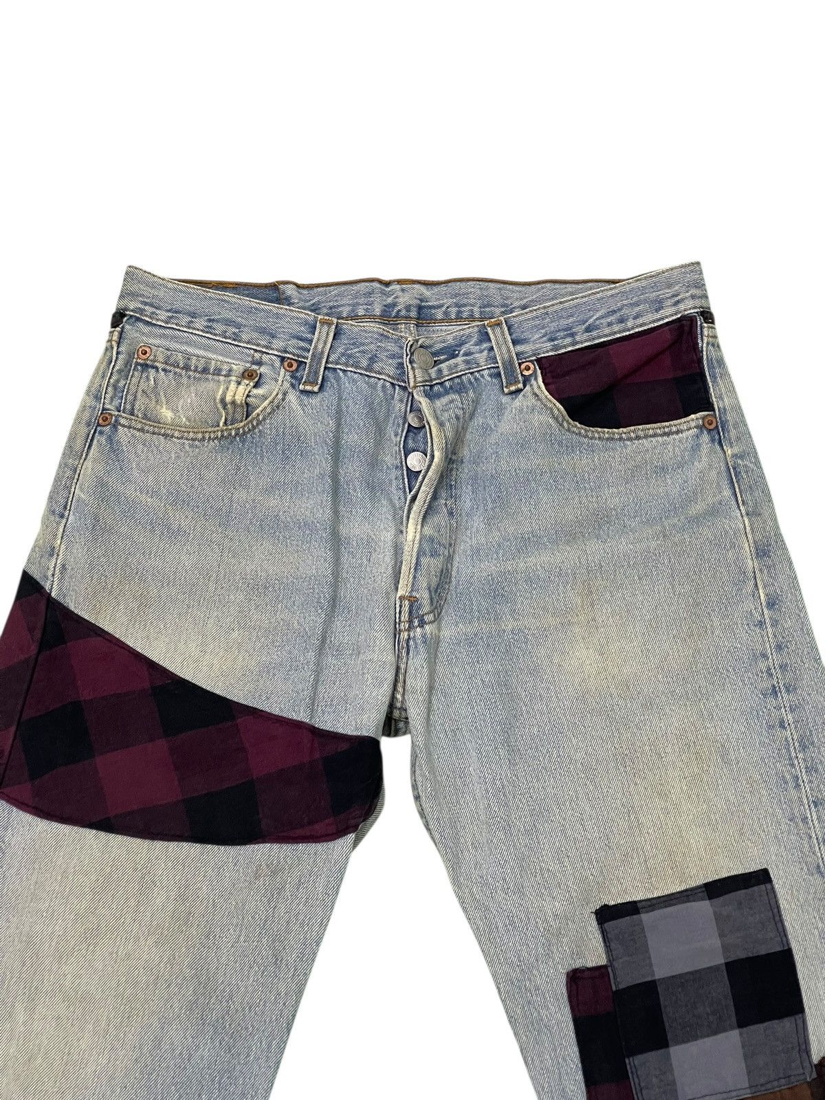 Levi's Vintage Clothing Vtg 1995 Levi’s 501 USA Rebuilt Patchwork Regular 3🟦8 Size US 32 / EU 48 - 13 Thumbnail