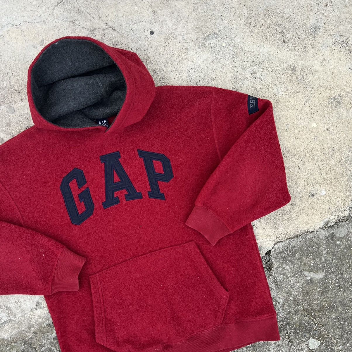 Gap × Vintage Vintage GAP Fleece Hoodie Size S / US 4 / IT 40 - 4 Thumbnail