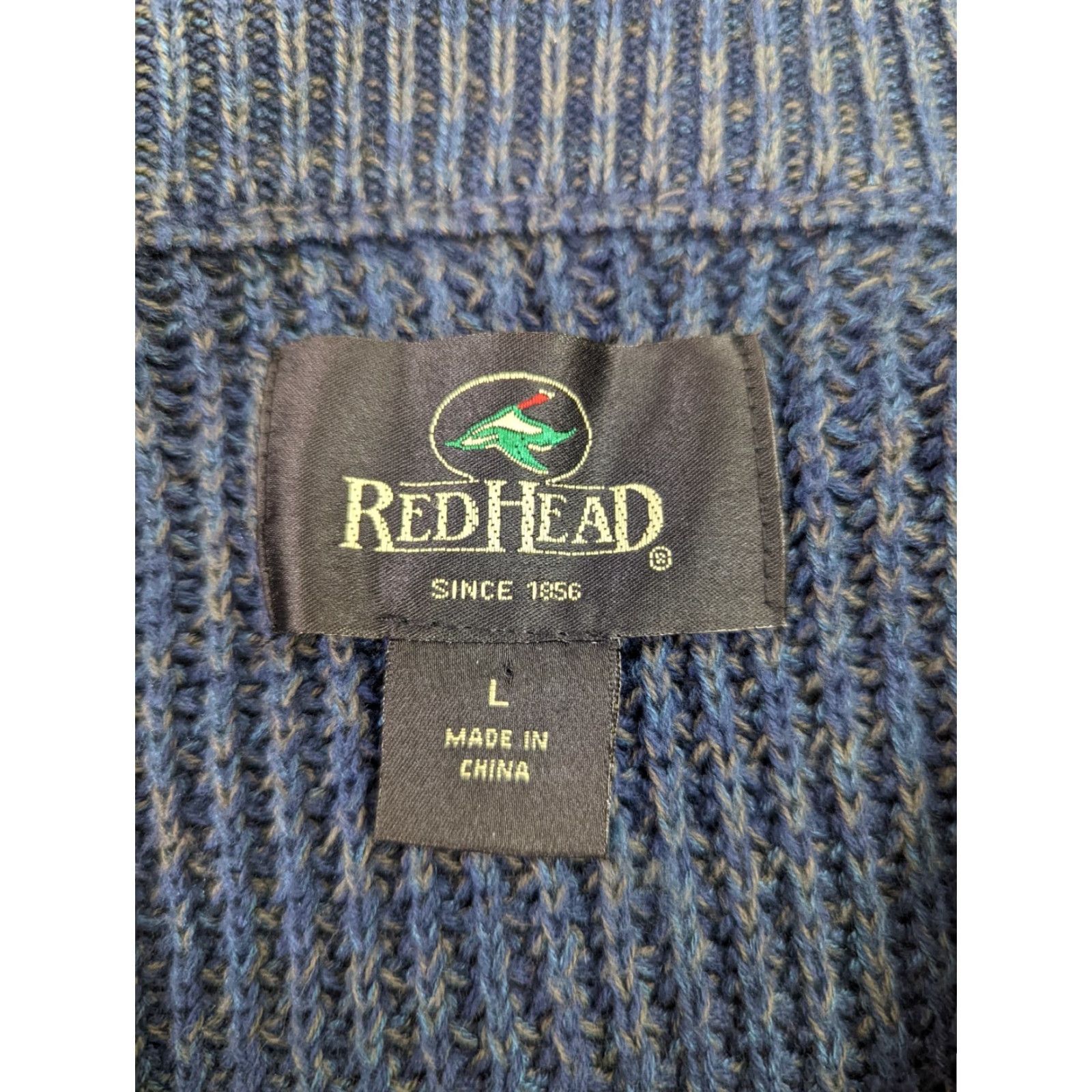 Vintage VINTAGE Red Head Men’s Henley Sweater Large Knit Pullover Blue Button Waffle Knit 80s 90s Classic Mens Size US L / EU 52-54 / 3 - 4 Thumbnail