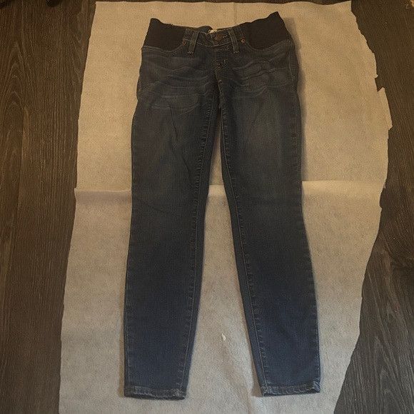 Madewell Madewell Maternity Skinny Dark Blue Jean 26 Size 26" / US 2 / IT 38 - 4 Thumbnail