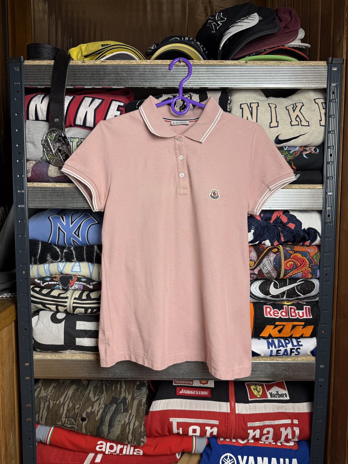 Designer Moncler Polo Tee t-shirt logo Very Rare Size M / US 6-8 / IT 42-44 - 1 Thumbnail
