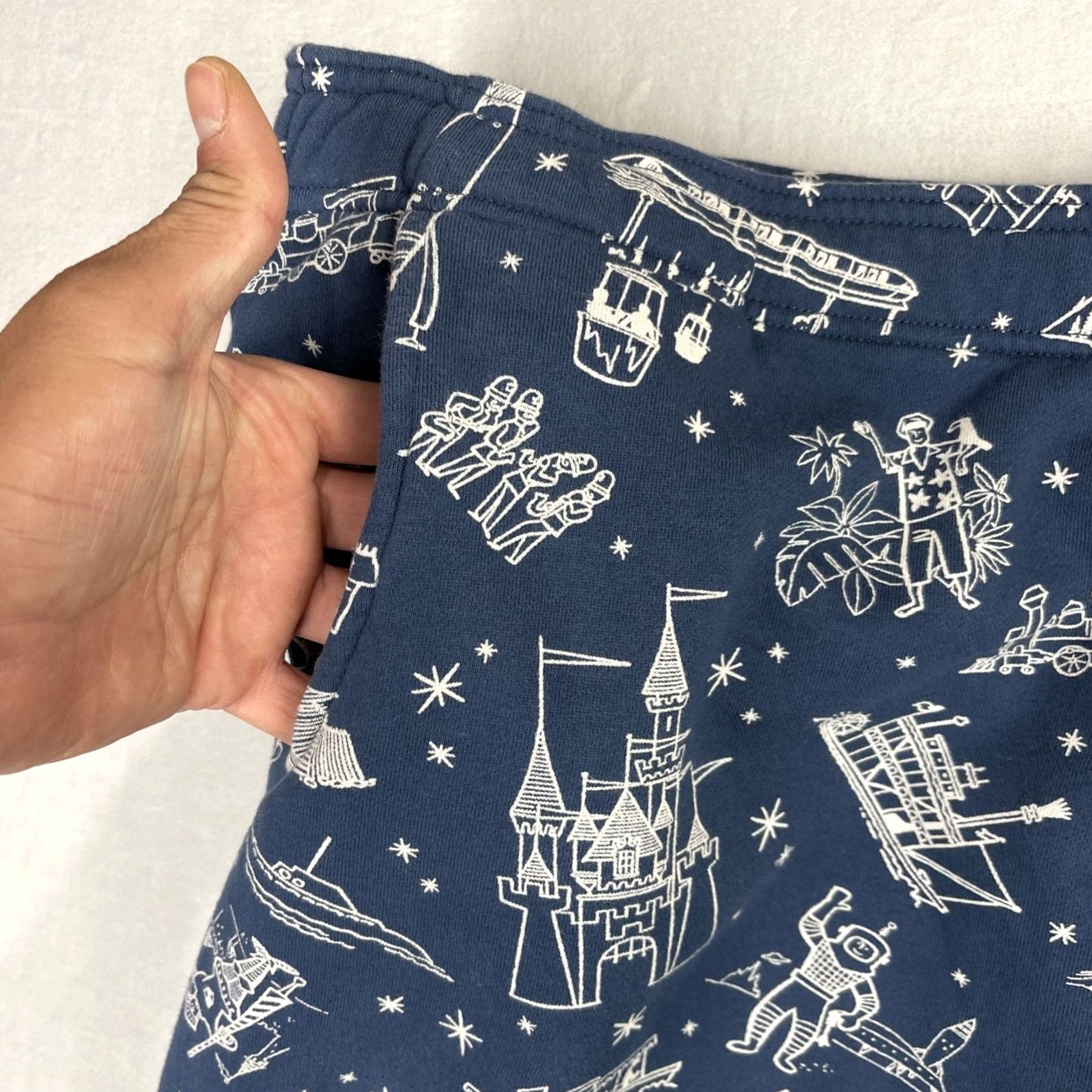 Disney Disney Sweatpants Mens 3XL Blue Mickey Mouse Tapered Pants Disneyland Resort Sweatpants Size US 39 - 3 Thumbnail