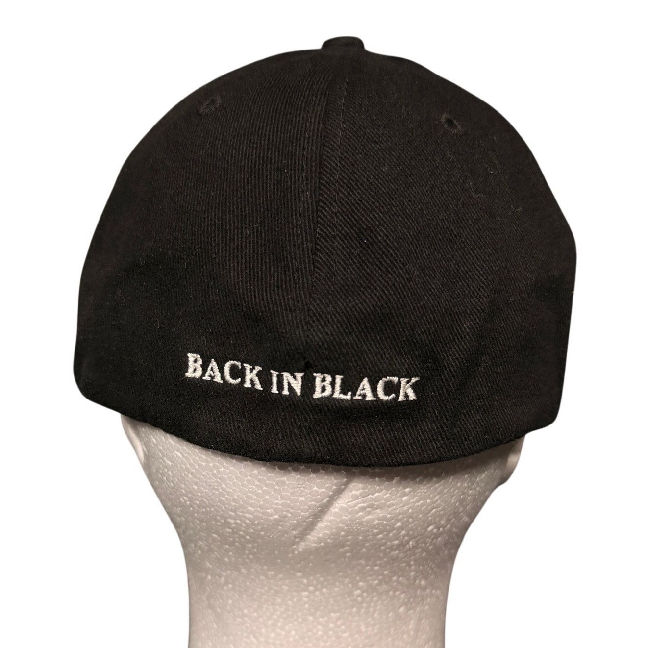 AC/DC VTG Y2K AC/DC Back In Black Flex Fit Heavy Metal Rock Hat Size ONE SIZE - 3 Thumbnail