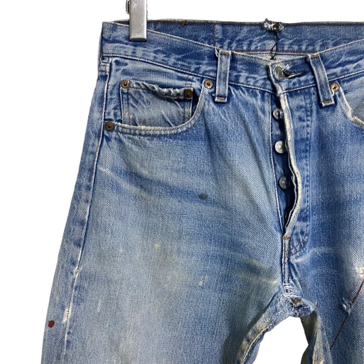 Levi's Vintage 80s Levis 501 Redline Selvedge Jeans Repaired Size US 29 - 4 Thumbnail