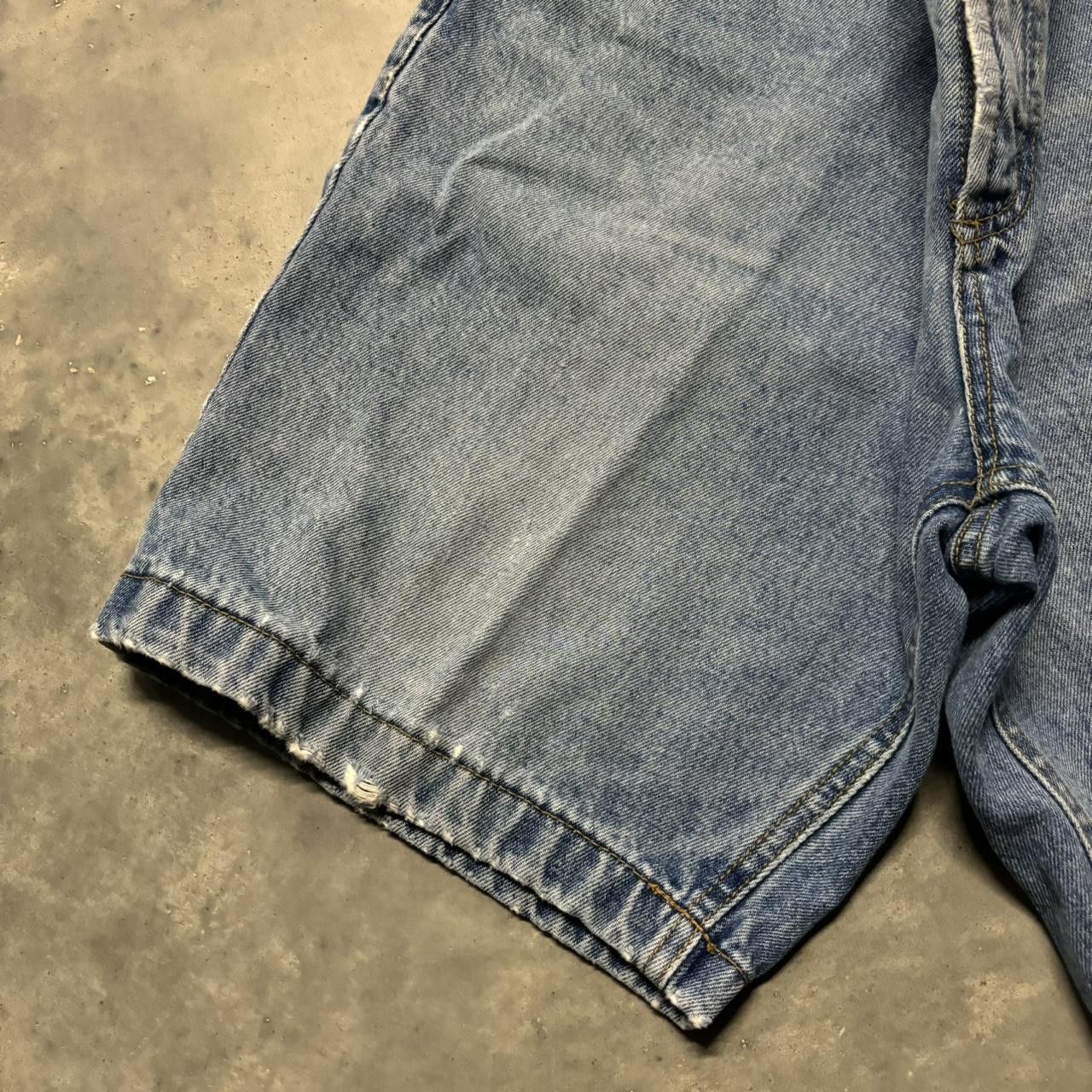 Japanese Brand × Vintage Crazy Vintage Y2K/2000s Grunge Skater Denim Essential Jean Shorts Jorts! Size US 36 / EU 52 - 3 Thumbnail