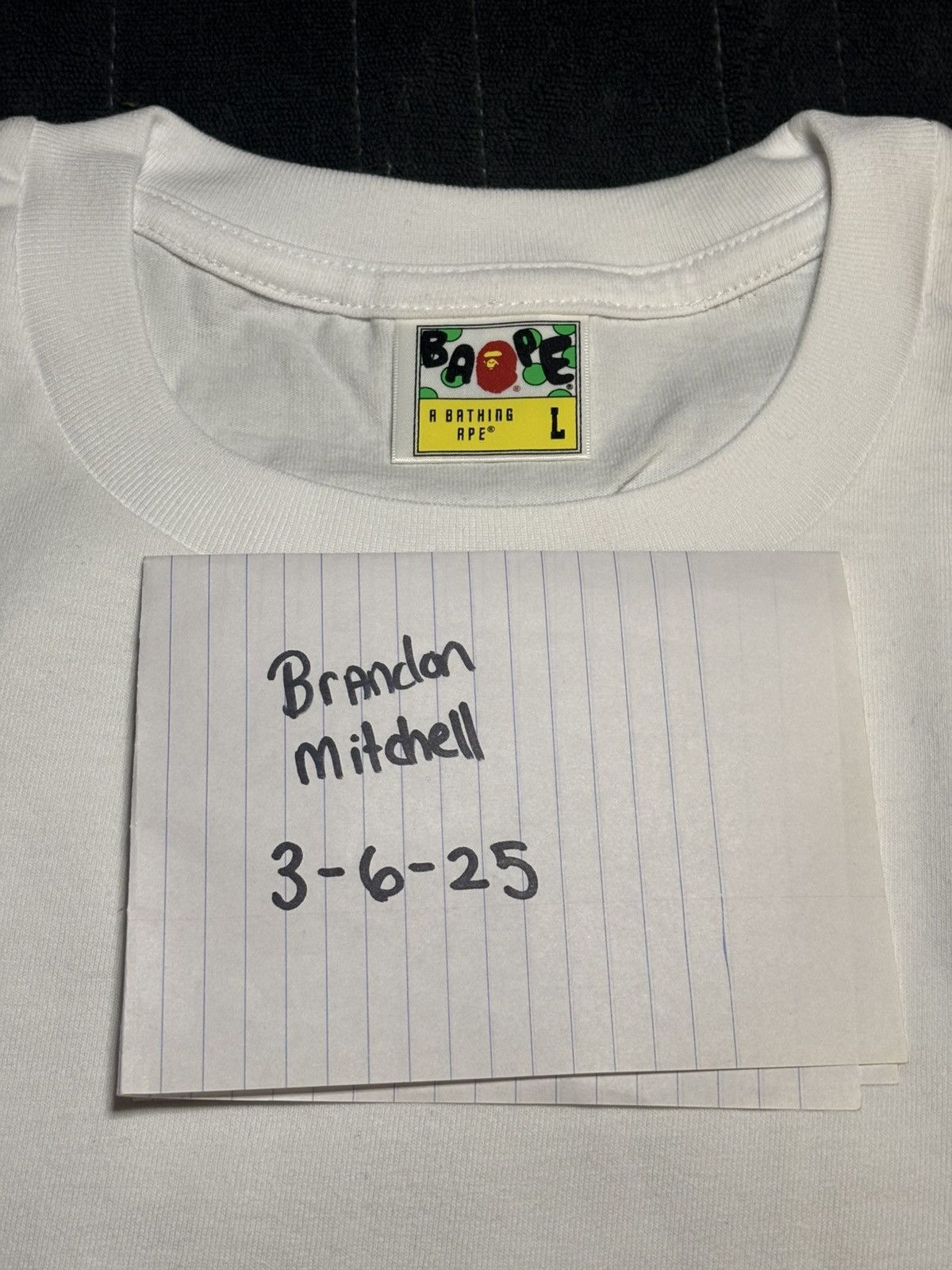 Bape Bape Marble side shark T-shirt Size US L / EU 52-54 / 3 - 3 Thumbnail
