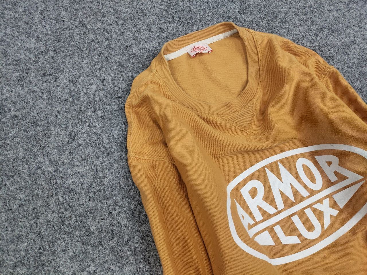 Armor-Lux Armor Lux Design Orange Circle Logo Crew Check Sweatshirt Size US XL / EU 56 / 4 - 7 Thumbnail