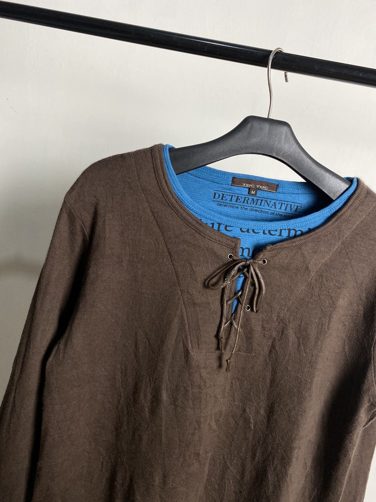 Hysteric Glamour × If Six Was Nine × Japanese Brand TocToc Double Layer Poem Laces Up Longsleeve Size US M / EU 48-50 / 2 - 3 Thumbnail