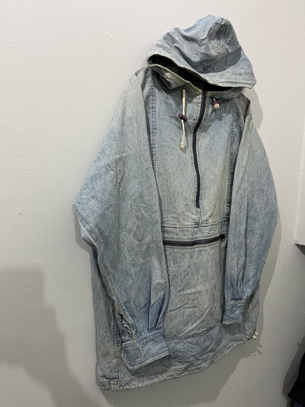 Pure Blue Japan 💥Vintage Combat Freaks USN NYC Denim Pullover Size US XL / EU 56 / 4 - 2 Thumbnail