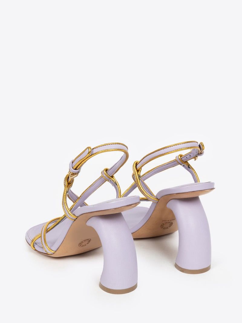 Dries Van Noten Dries Van noten Lilac Gold Trimmed Sandals Size 40 EU 10 US Size US 9 / IT 39 - 3 Thumbnail