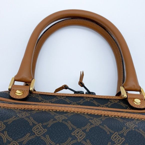 Bally Vintage Bally Monogram Satchel Handbag in Brown and Tan Size ONE SIZE - 9 Thumbnail