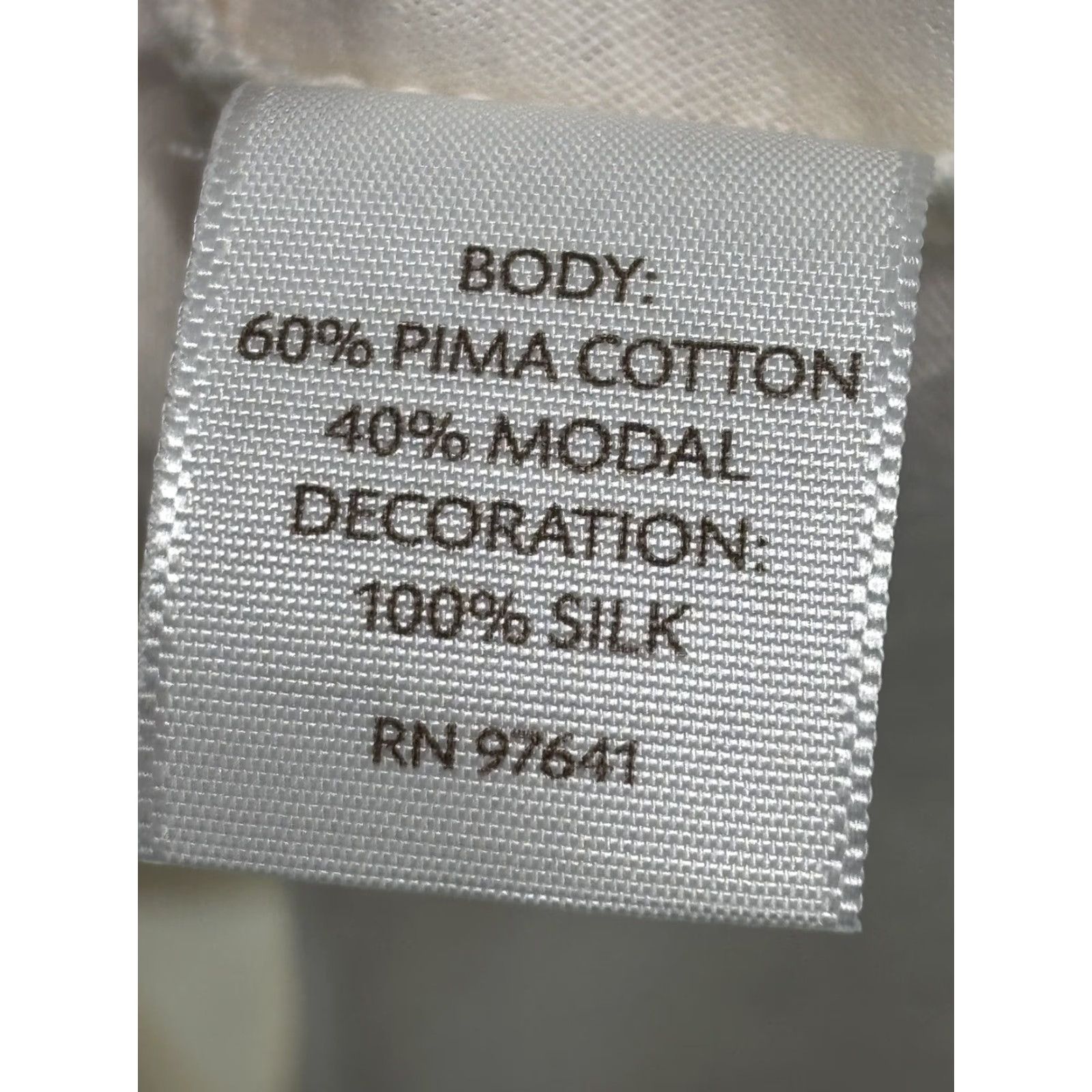 J. Jill J. Jill Silk Trimmed Pima Henley Shirt Small Ivory Long Sleeve Casual PS Petite Women Henley Sleeve Casual Sleeve Long Ivory Silk Size S / US 4 / IT 40 - 7 Thumbnail