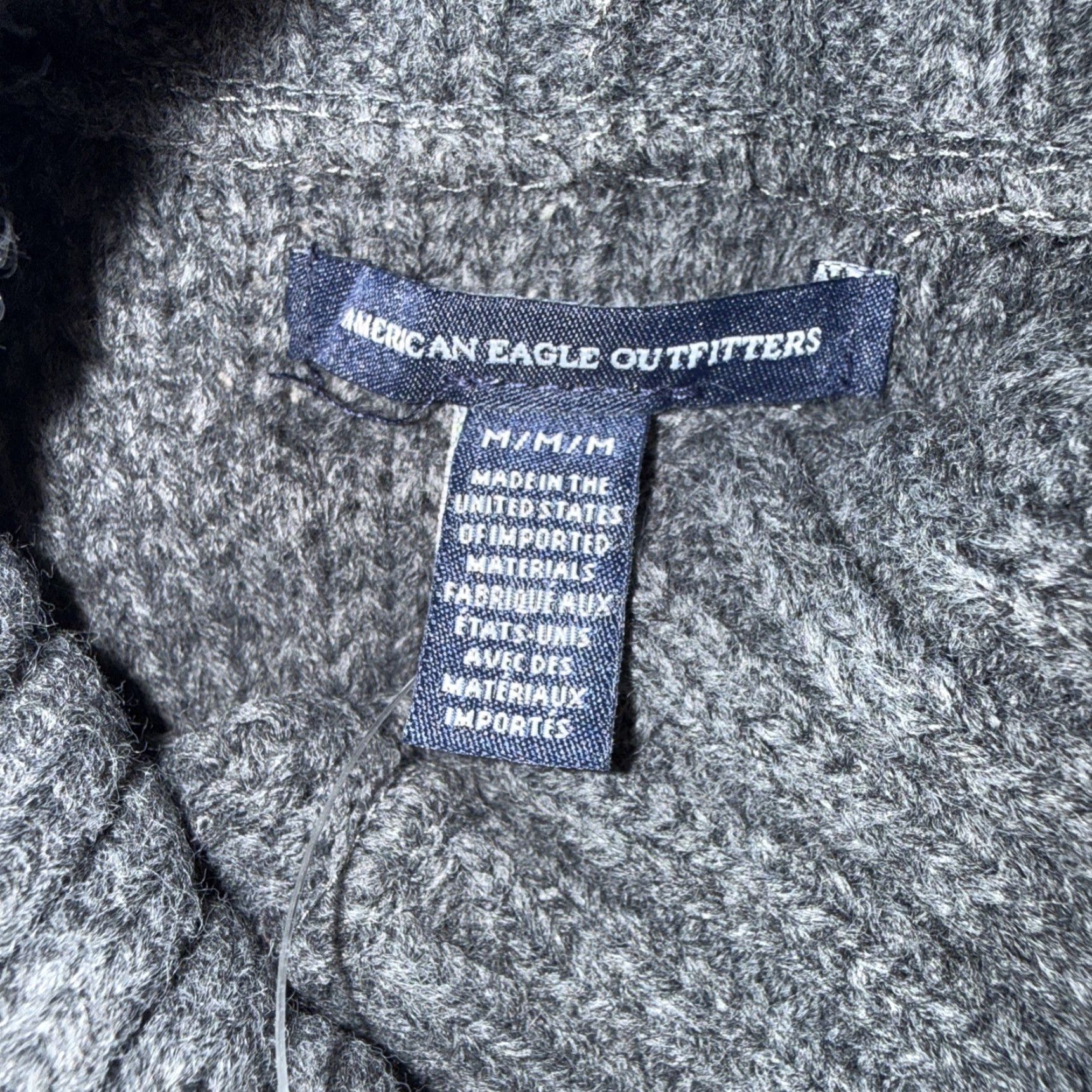 American Eagle Outfitters VINTAGE American Eagle Outfitters Cold Shoulder Gray Cable Knit Turtleneck Sweater M Charcoal Gray Crochet Open Knit Pullover Long Sleeve Women Size M / US 6-8 / IT 42-44 - 3 Thumbnail
