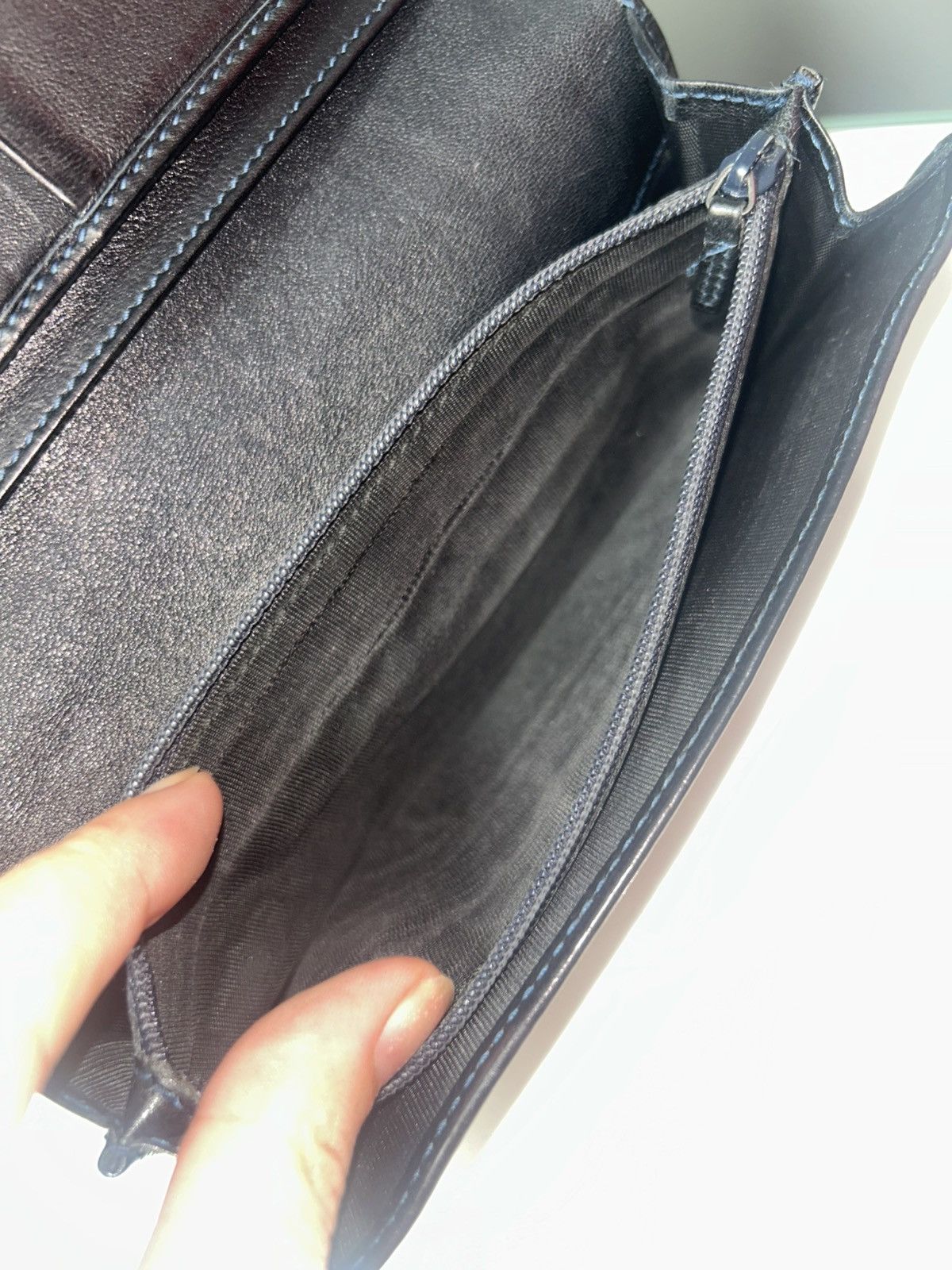 Gucci Gucci Guccissima Leather Dark Navy Blue Continental Wallet Size ONE SIZE - 7 Thumbnail