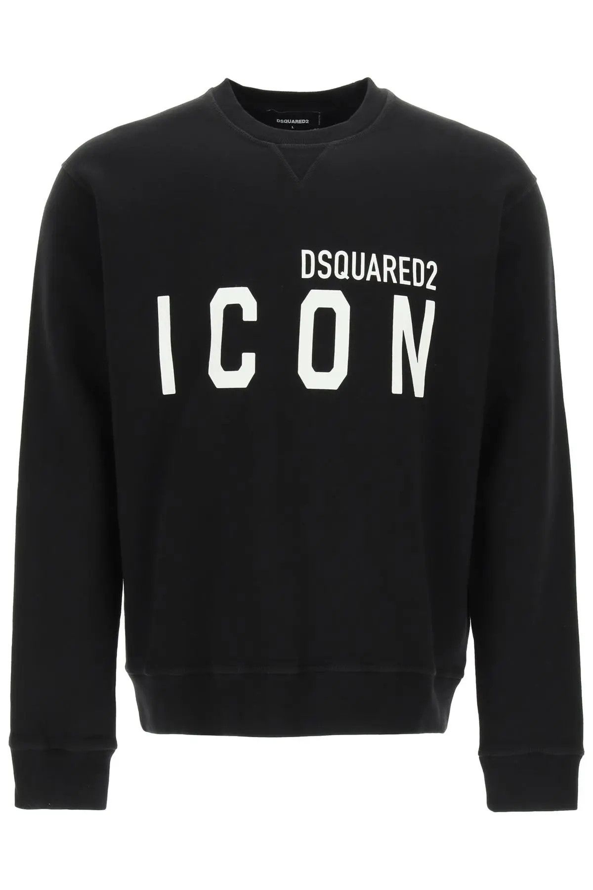 image of Dsquared2 O1S22I1N0224 Icon Crew-Neck Sweatshirt In Black, Men's (Size XL)