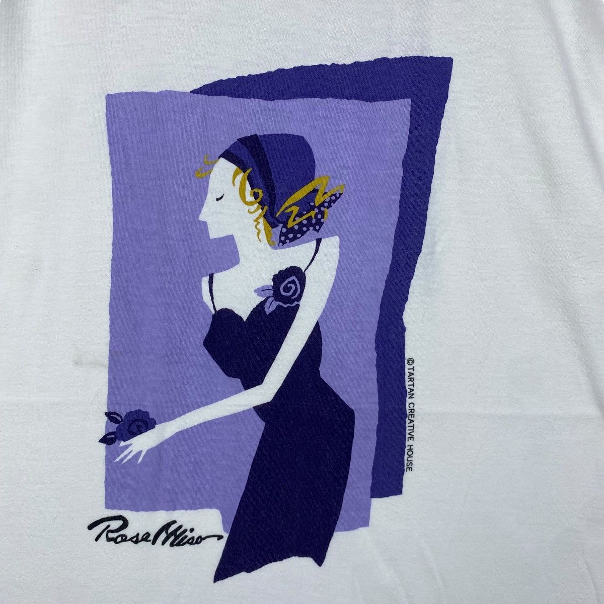 Vintage Vintage 90's ROSE MISA Artwork Tartan Creative House Tee Size US M / EU 48-50 / 2 - 2 Thumbnail