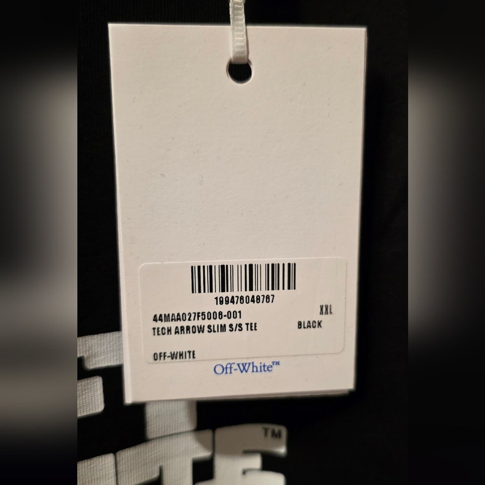 Off-White DSWT Off-White c/o Virgil Abloh Black Tech Arrow Slim Tee Size US XXL / EU 58 / 5 - 4 Thumbnail